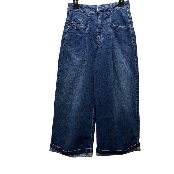 Pilcro Anthropologie Womens The Emory High Rise Wide Leg Jeans Size 27 Petite - Picture 7 of 10